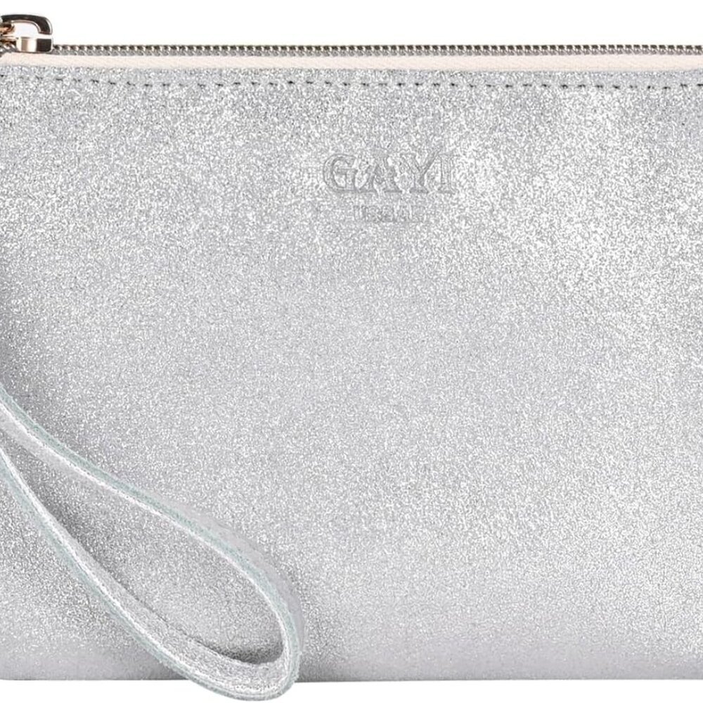 Genuine Leather 4.5 x 6.5 Wristlet Purse for Women, Evening Wristlet Pouch Clutc